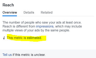 Facebook metrics